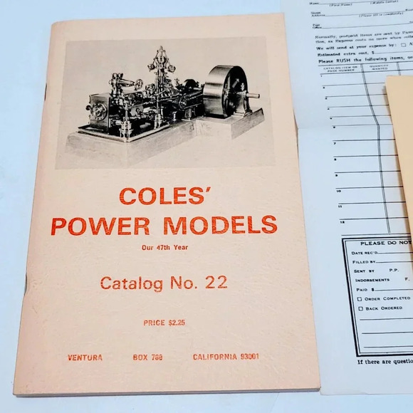 1974 Coles' Power Models Catalog No. 22 Ventura CA Model Engineering Supplies - Picture 2 of 5